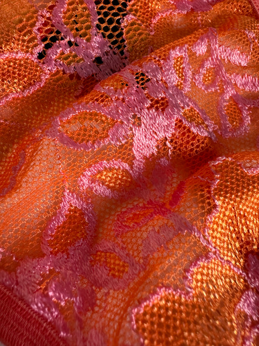 Orange Lace V-String