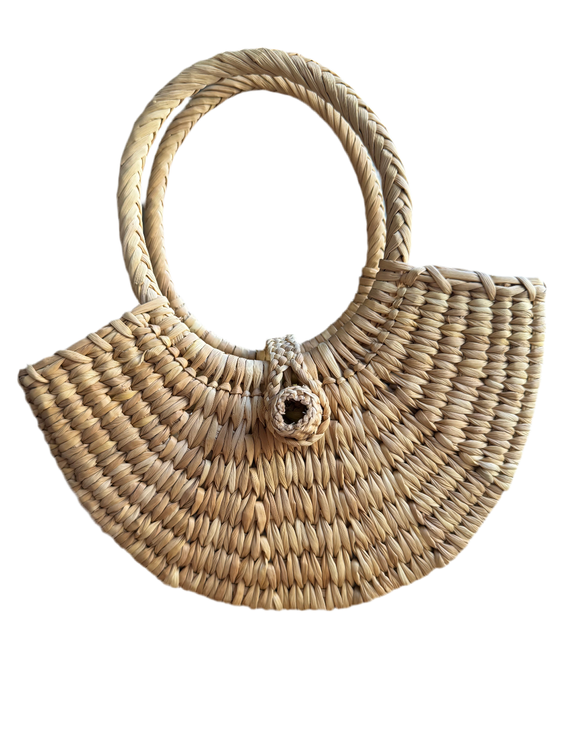 Handmade Peruvian Junco Reed Handbag Natural Beige