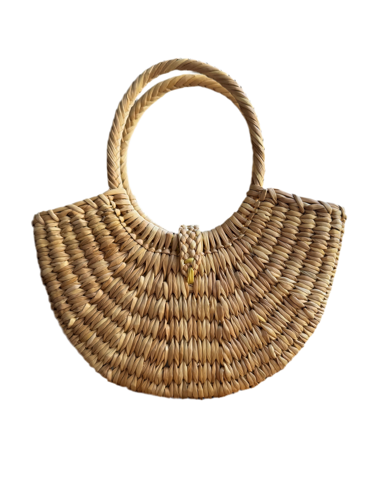 Handmade Peruvian Junco Reed Handbag Natural Beige