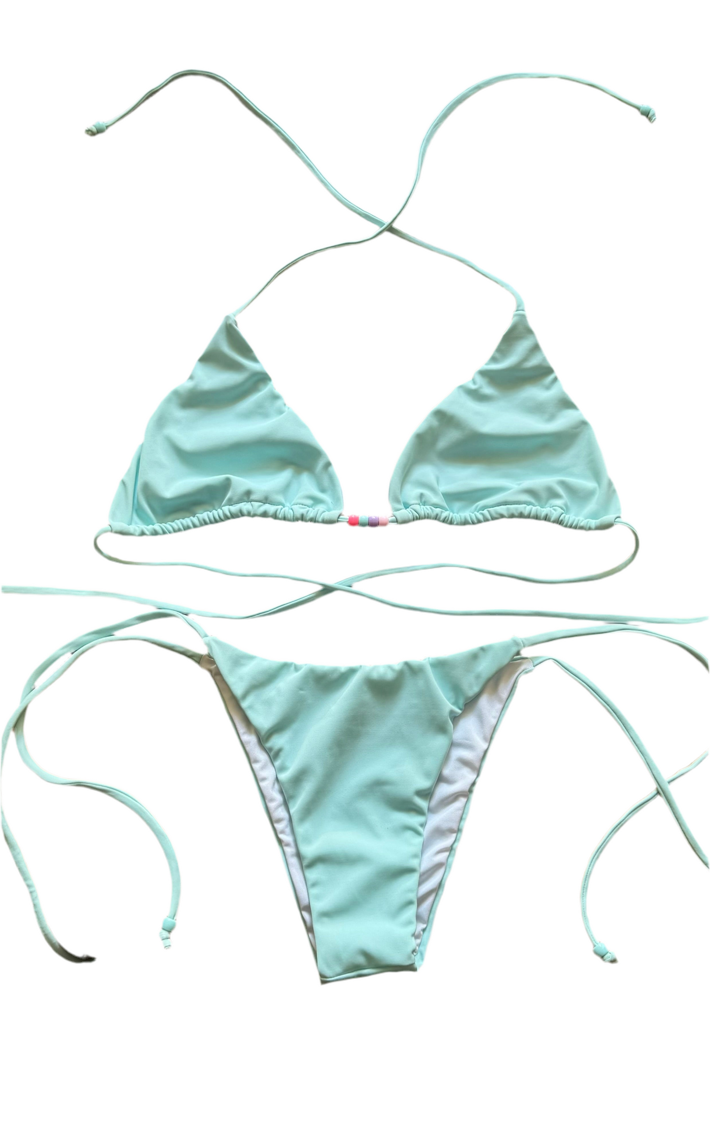 Celeste Triangle Strings Brazilian Bikini